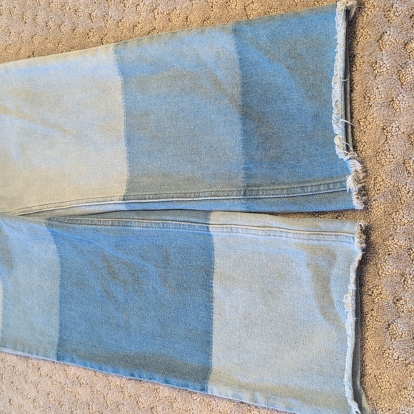 Wrangler Billabong Denim Collab Size 28 Patch It Up High Straight Jeans - Picture 7 of 12